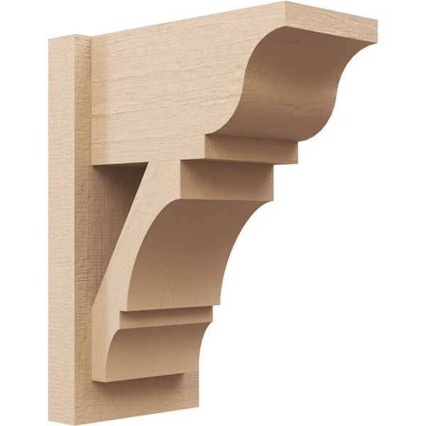 Ekena Millwork 8-in W x 14-in D x 18-in H Balboa Trad Rough Cedar Woodgrain TimberThane Outlooker, Primed Tan OUTUR080X14X18BOA04RCPR - main